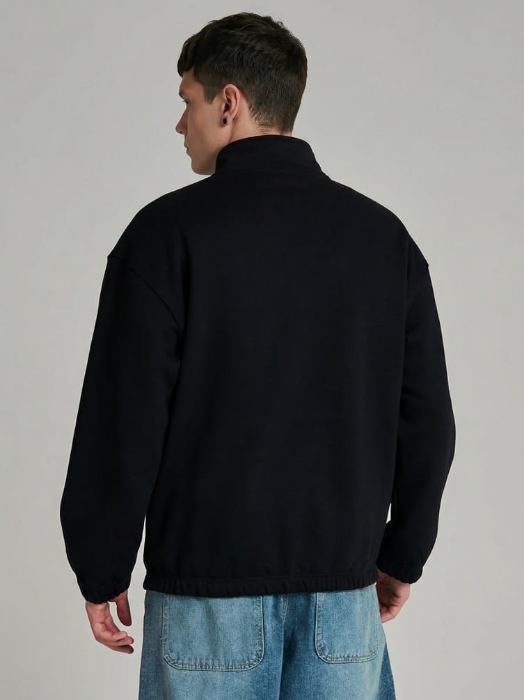 Утепленная толстовка с высоким горлом и начесом