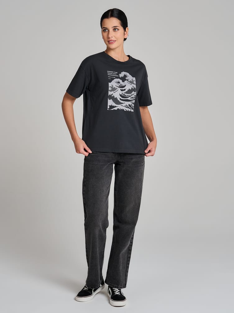 Футболка из хлопка с принтом