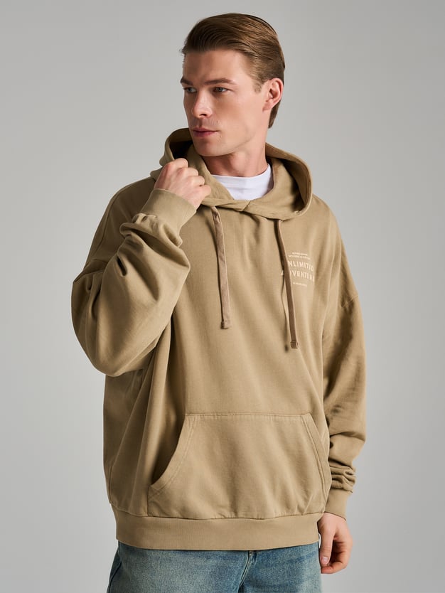 Худи варенка с надписью и начесом