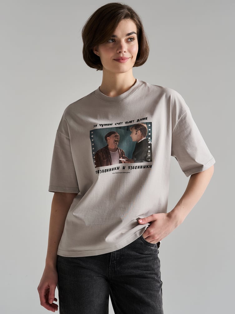 Футболка оверсайз с принтом Мосфильм