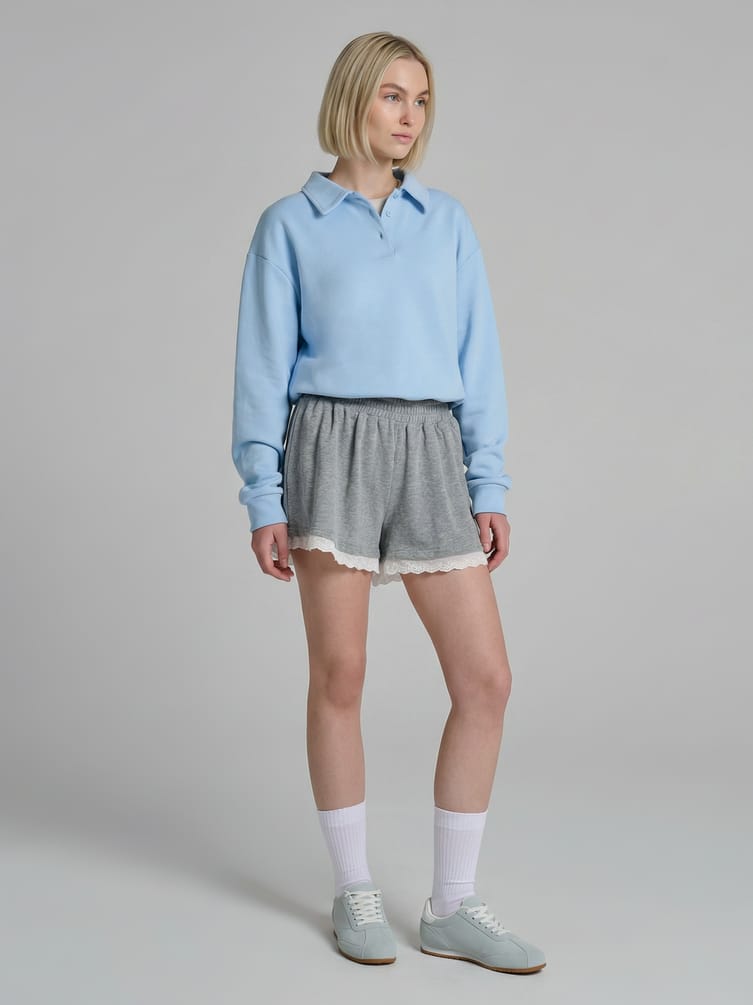 Шорты повседневные с кружевом