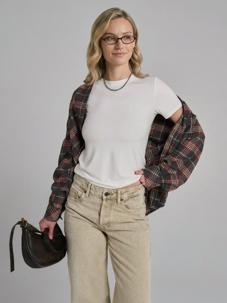 Футболка приталенная из вискозы