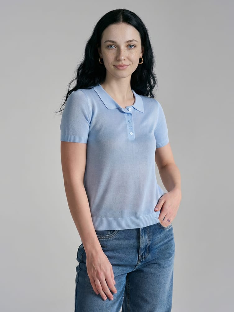 Джемпер трикотажный с коротким рукавом