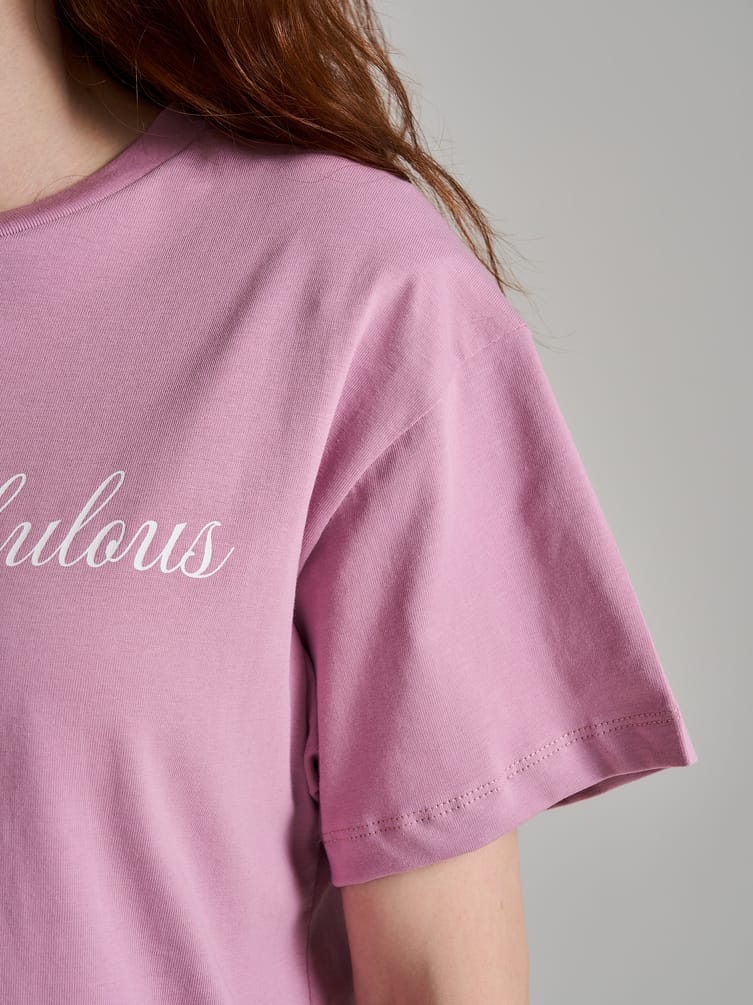 Футболка оверсайз с принтом на спине