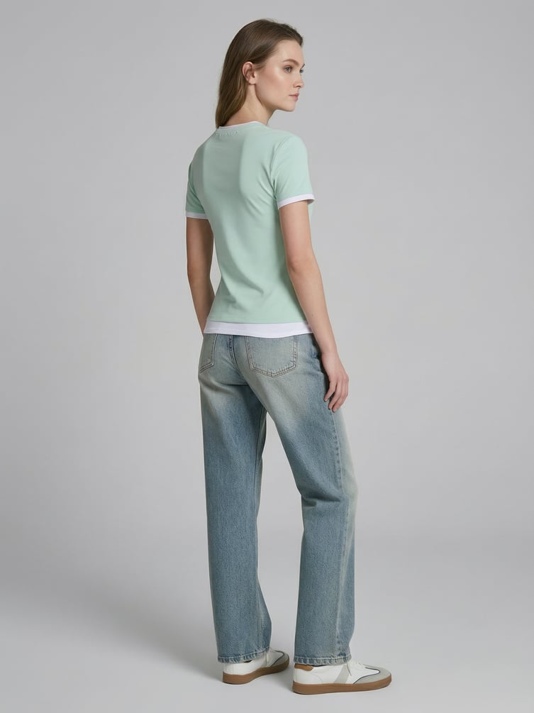 Футболка двойная приталенная