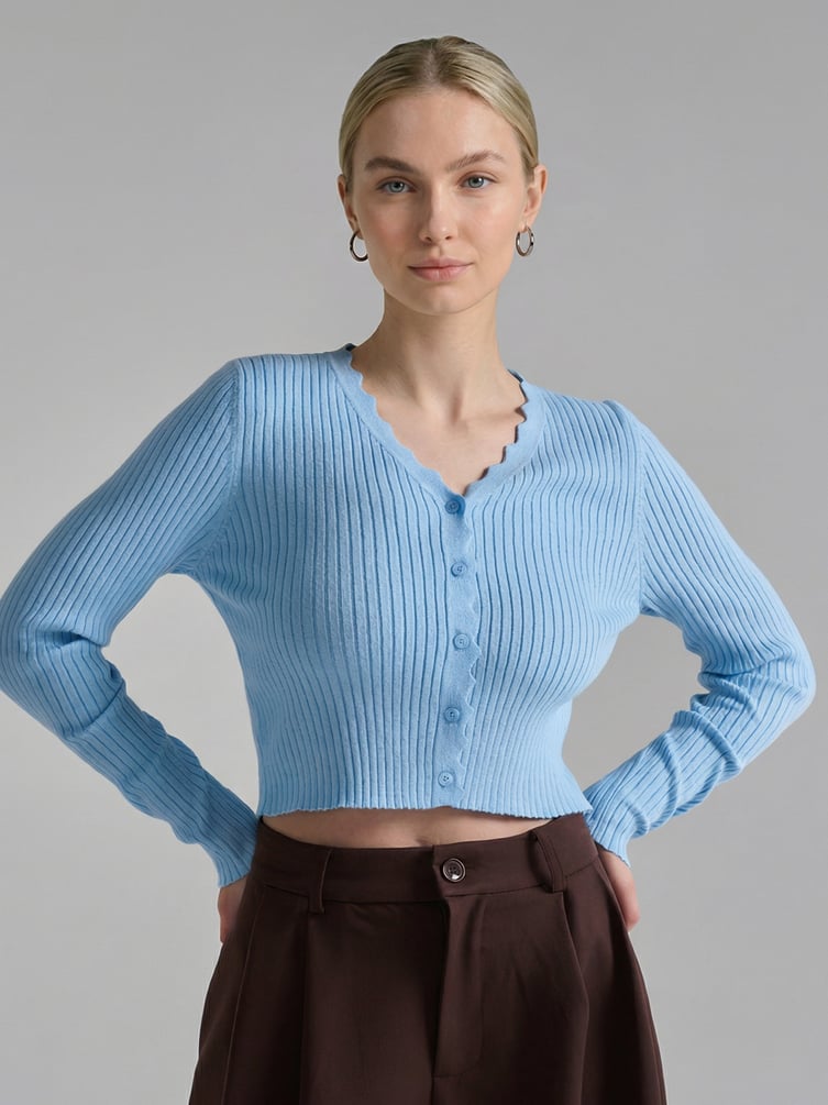 Кардиган укороченный на пуговицах