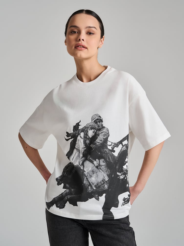 Футболка с принтом картин Третьяковской галереи