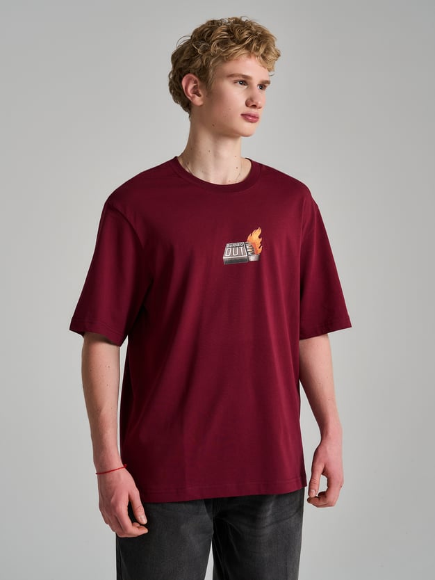 Футболка из хлопка с принтом