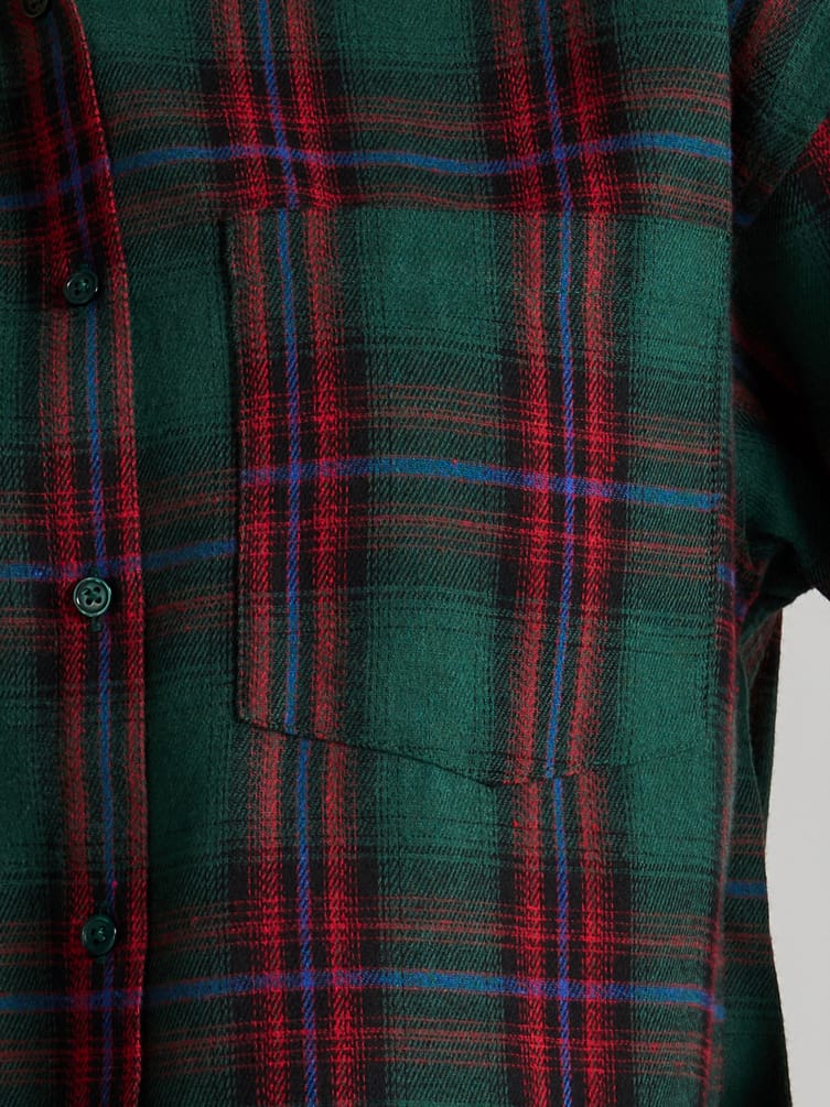 Рубашка осенняя в клетку оверсайз