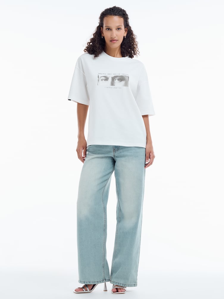 Футболка оверсайз с принтом Есенина