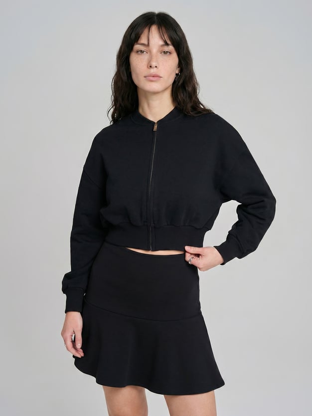 Толстовка-бомбер на молнии