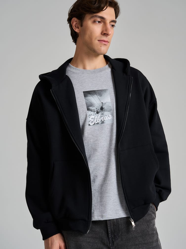 Футболка свободного кроя с принтом