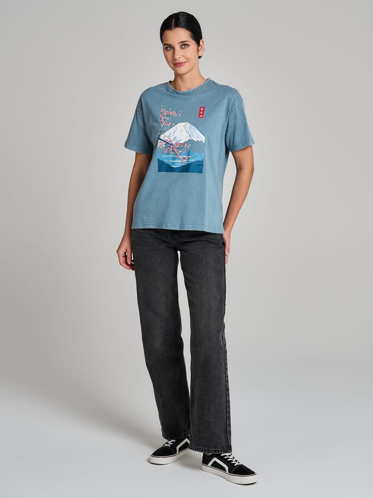 Хлопковая футболка варенка с принтом