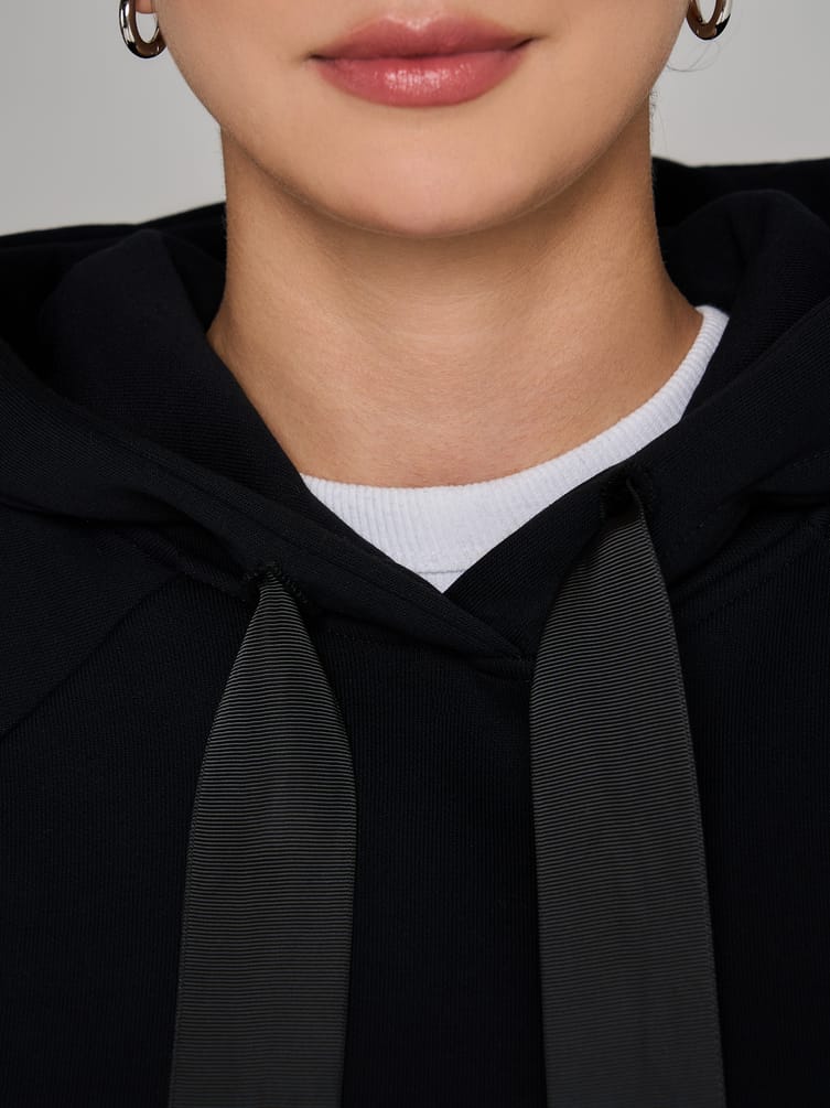 Теплое худи укороченное с начесом