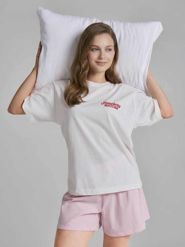 Пижама с принтом и шортами