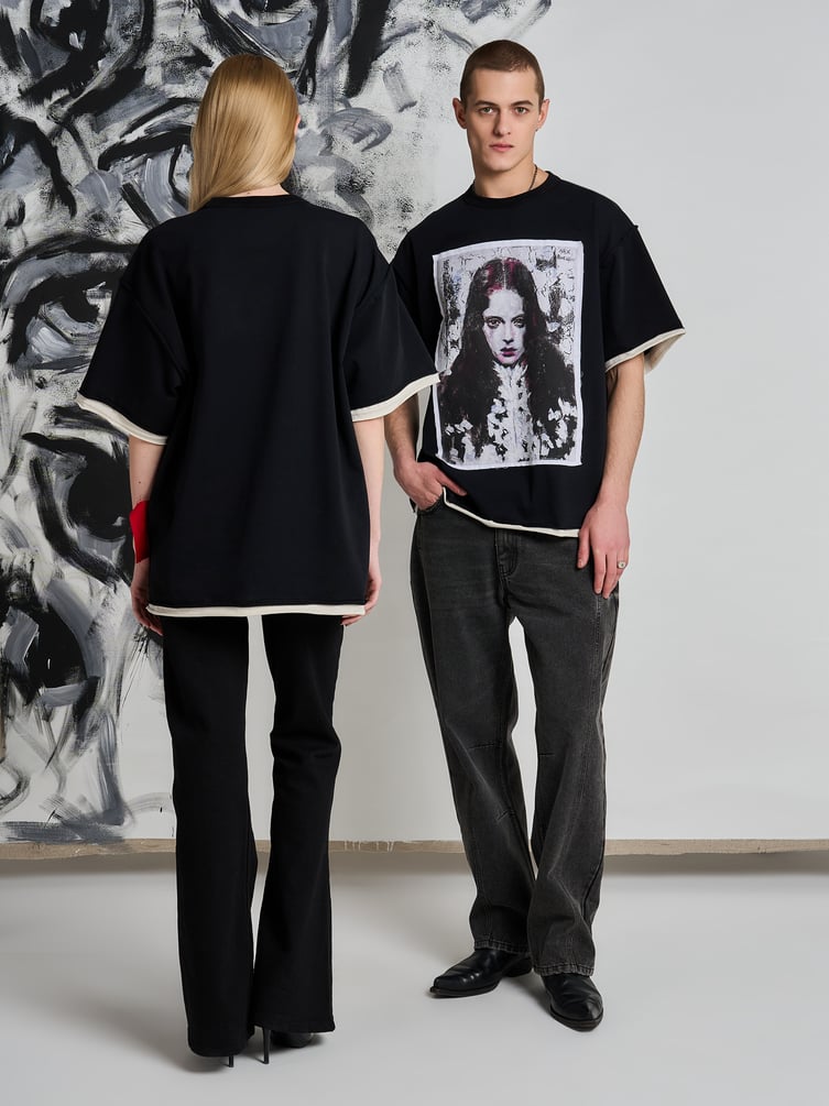 Футболка оверсайз с принтом Макс Борисов