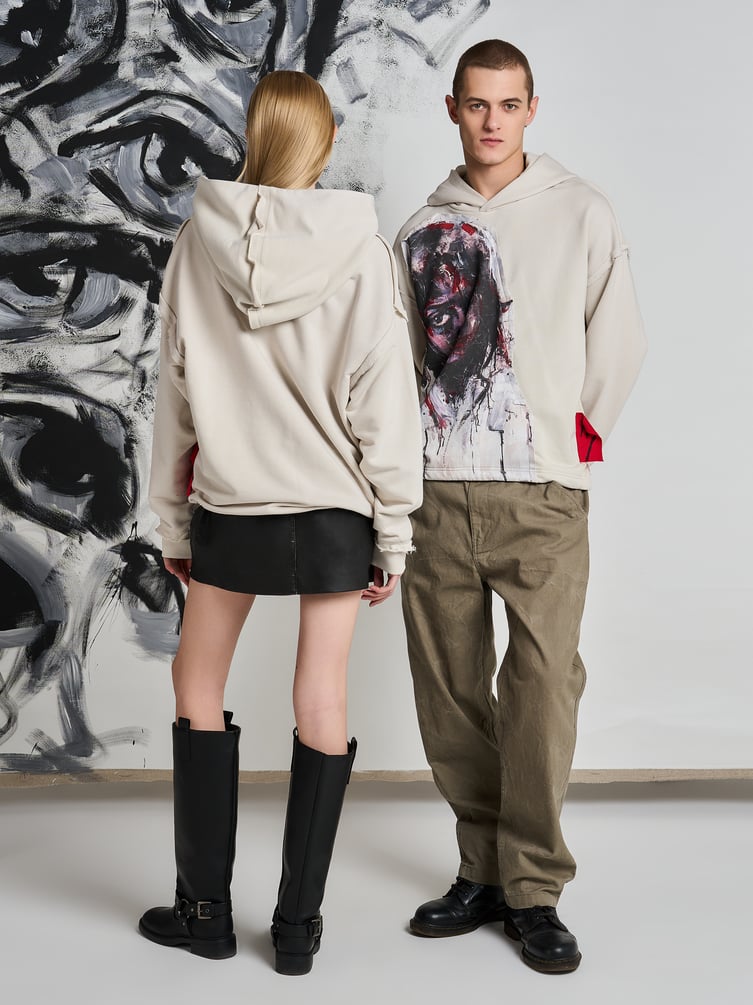 Худи оверсайз с принтом Макс Борисов