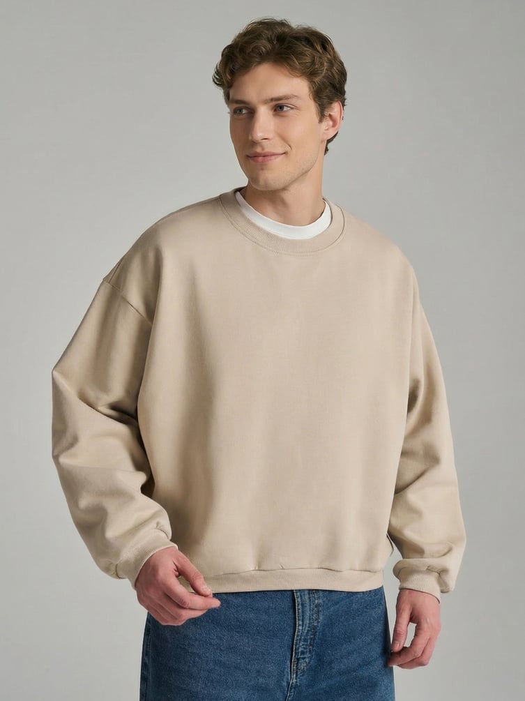 Свитшот оверсайз с начесом