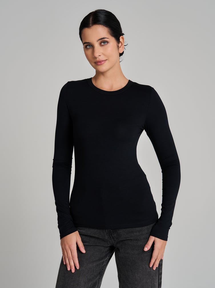 Облегающий лонгслив из вискозы