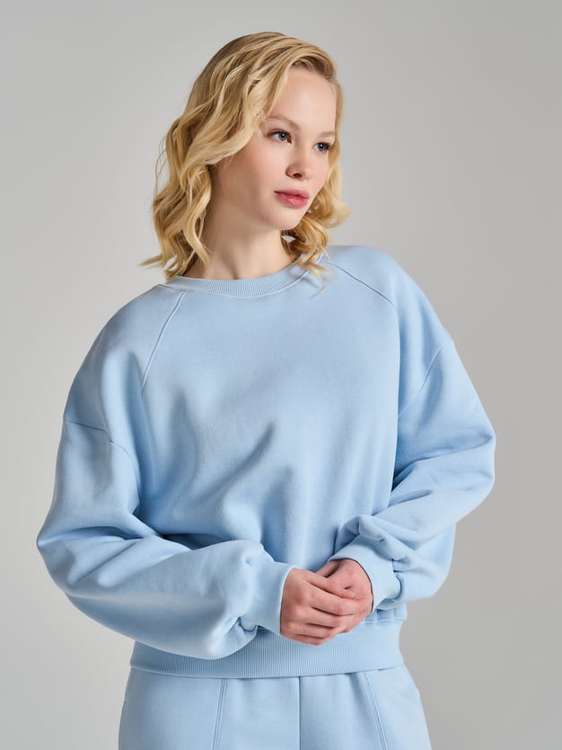 Укороченная толстовка тёплая с начёсом