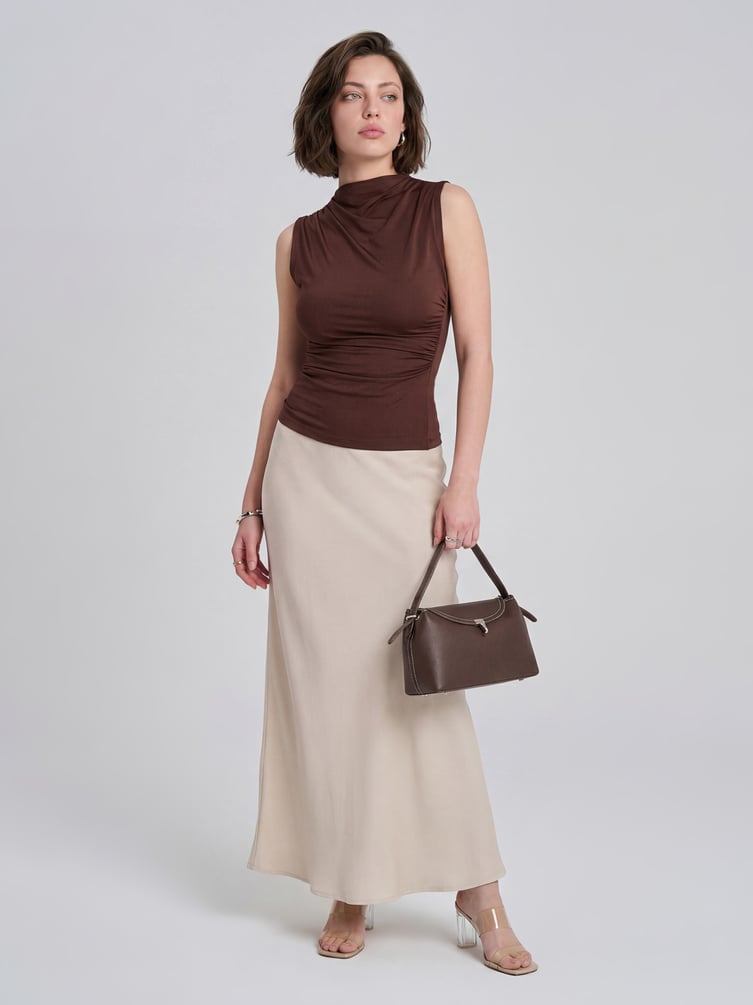 Топ с драпировкой на талии