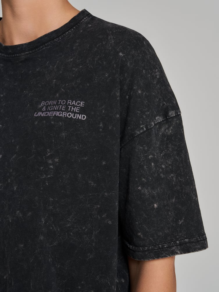 Футболка варенка оверсайз с надписью на спине