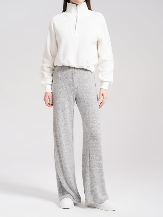 Теплые прямые брюки