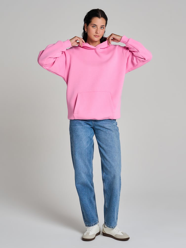 Утепленное худи оверсайз с начесом