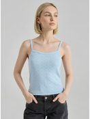 Топ на тонких лямках с перфорацией