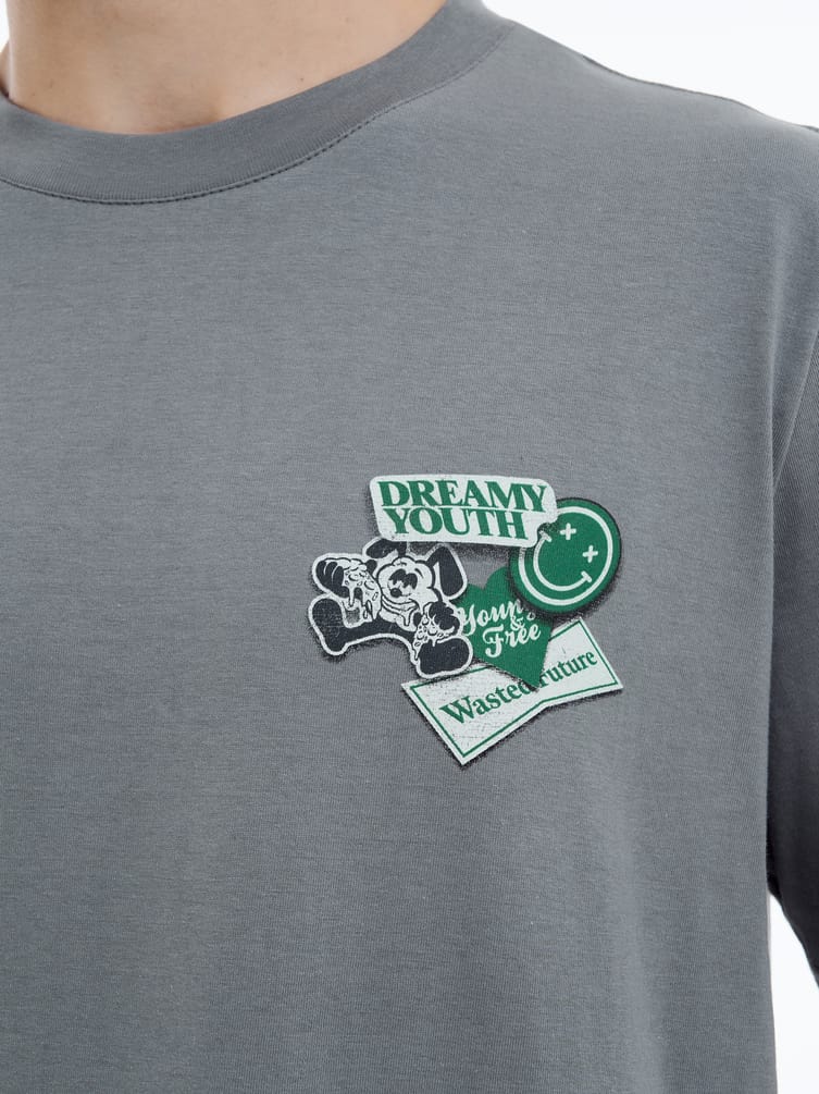 Футболка из хлопка с принтом