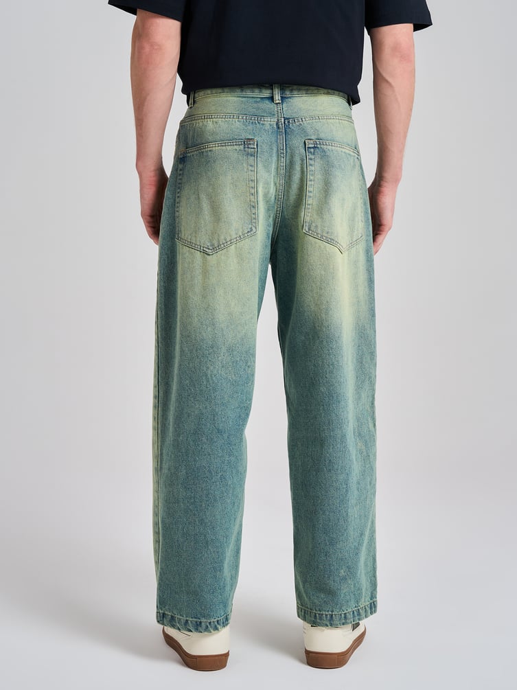 Джинсы широкие багги