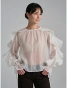 Блузка прозрачная с воланами