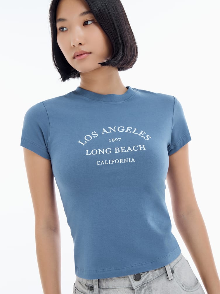 Хлопковая футболка с надписью Los Angeles