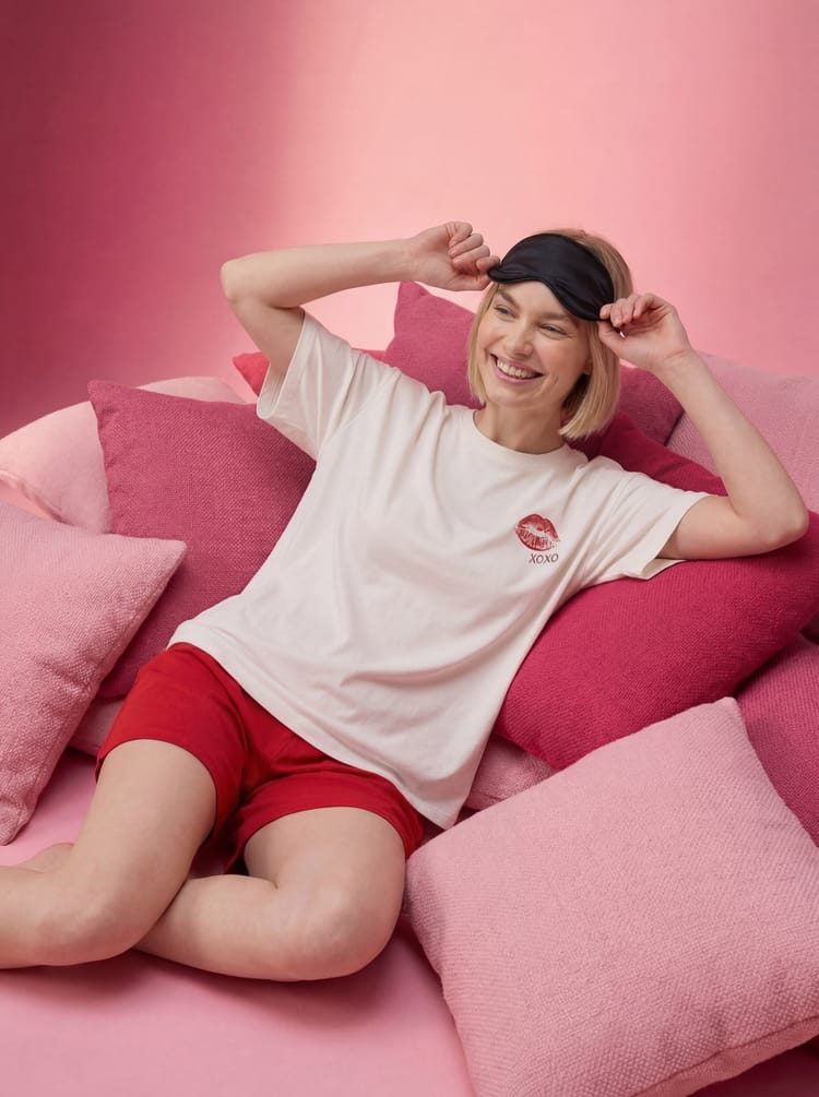 Пижама с принтом и шортами