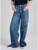 Джинсы багги с вареным эффектом