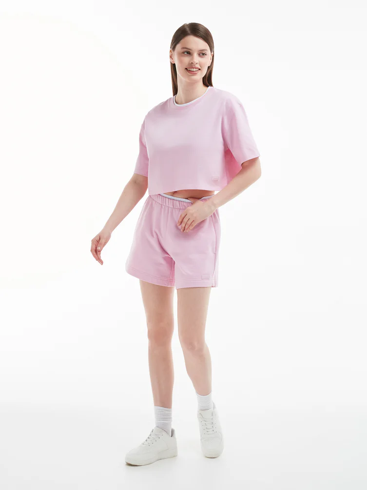 Короткая футболка оверсайз Color Basic