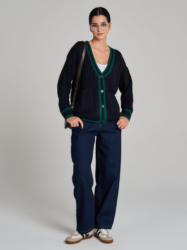 Кардиган вязаный оверсайз на пуговицах