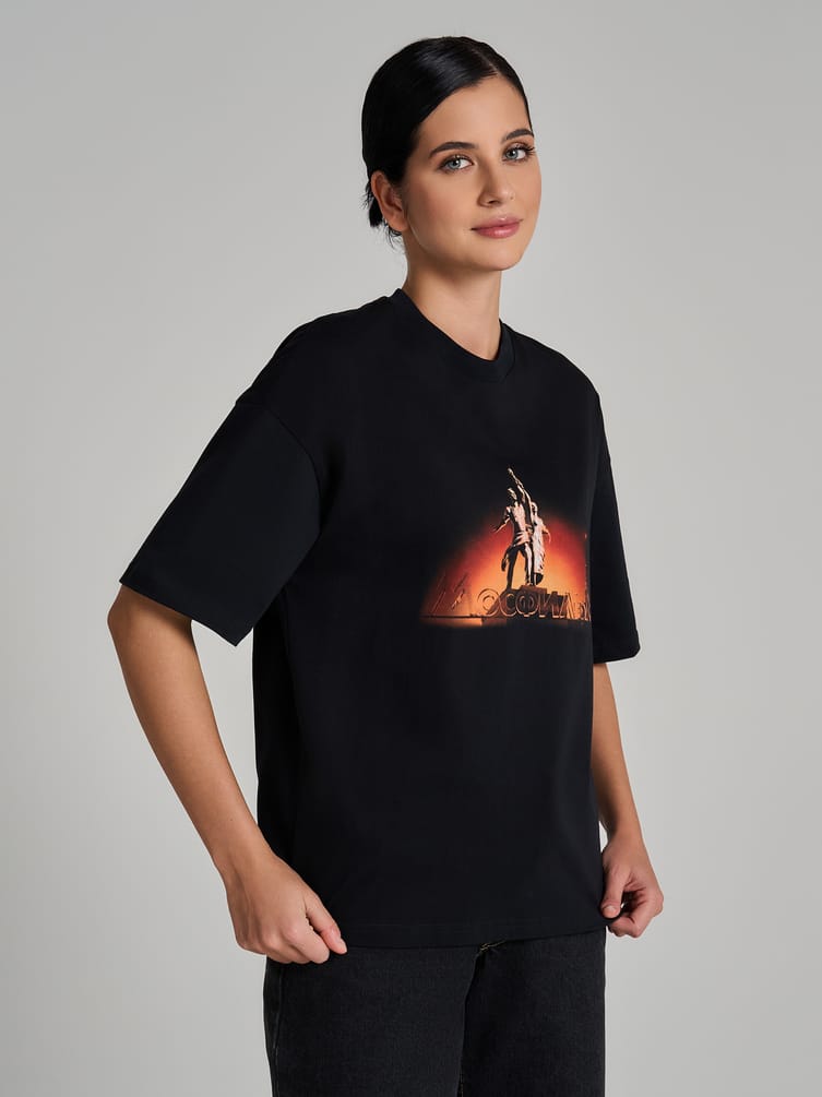 Футболка оверсайз с принтом Мосфильм