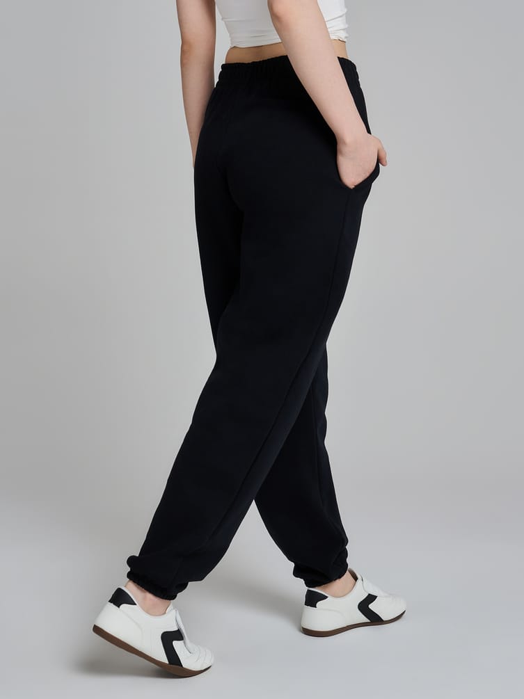 Утепленные брюки джоггеры с начесом