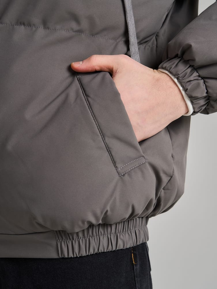 Куртка зимняя без капюшона на синтепоне