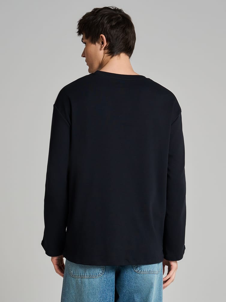 Лонгслив спортивный с лампасами