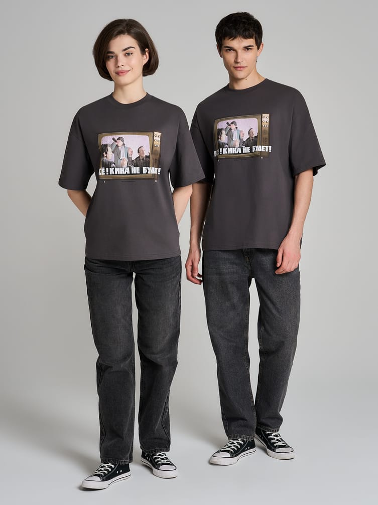 Футболка оверсайз с принтом Мосфильм