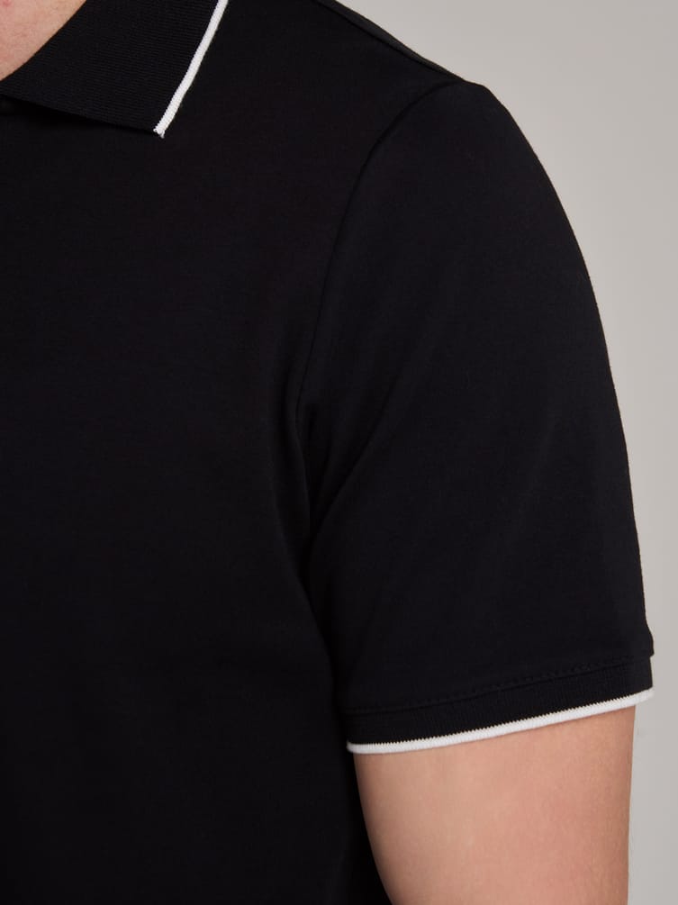 Поло хлопковое с коротким рукавом