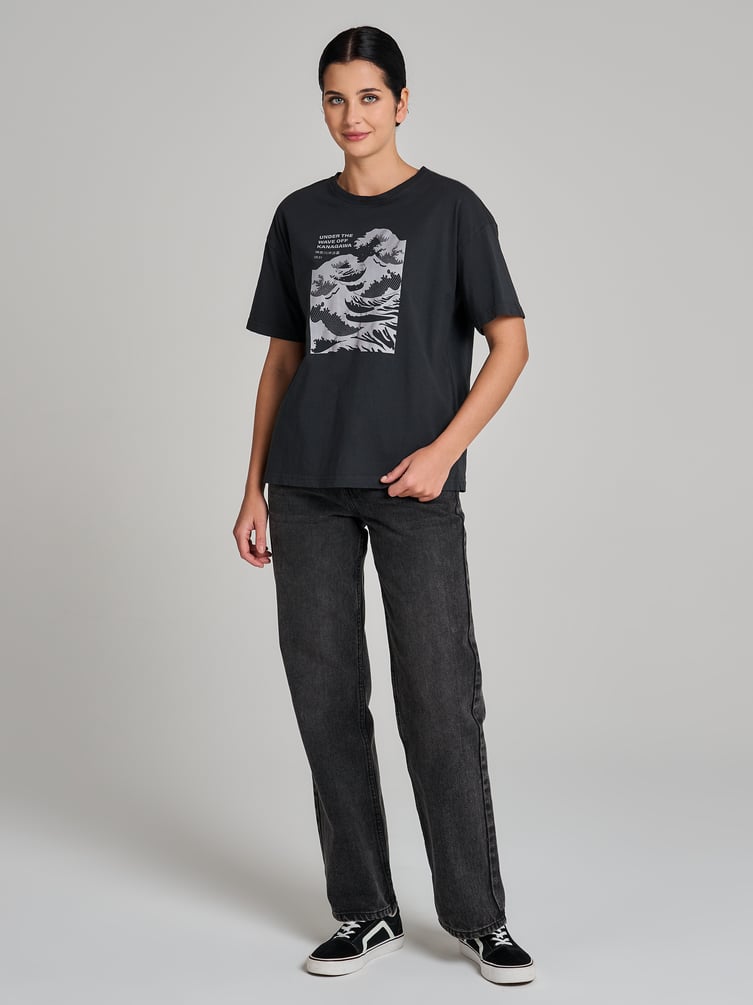 Футболка из хлопка с принтом