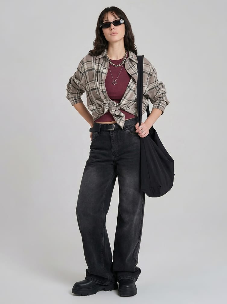 Джинсы широкие