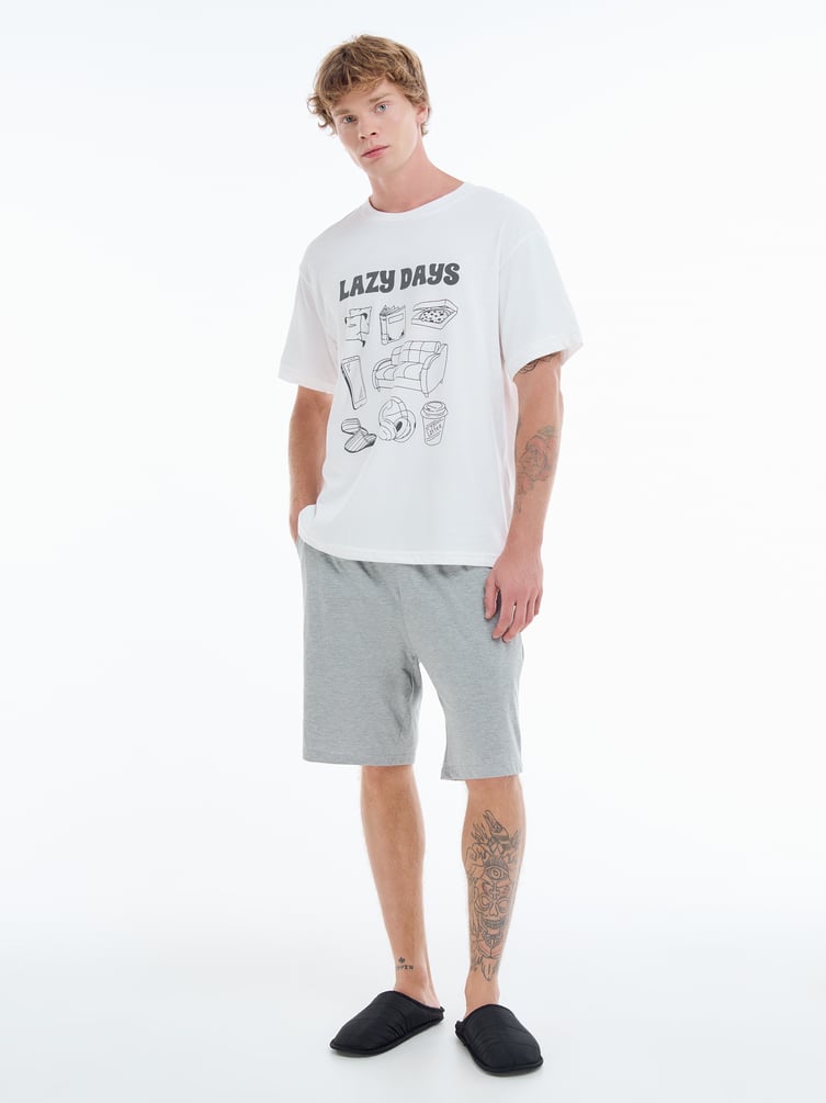 Пижама с принтом Lazy days