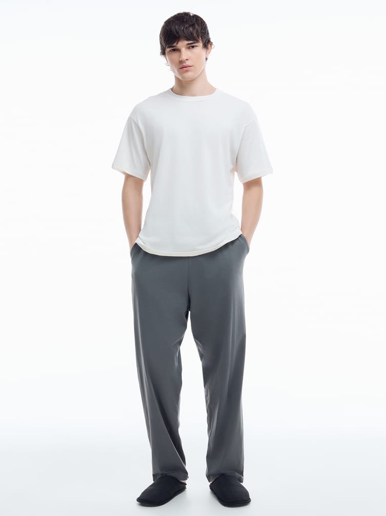 Хлопковая пижама с брюками