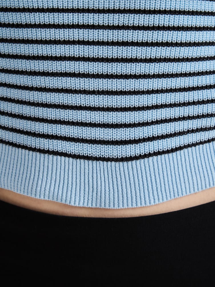 Топ трикотажный в полоску