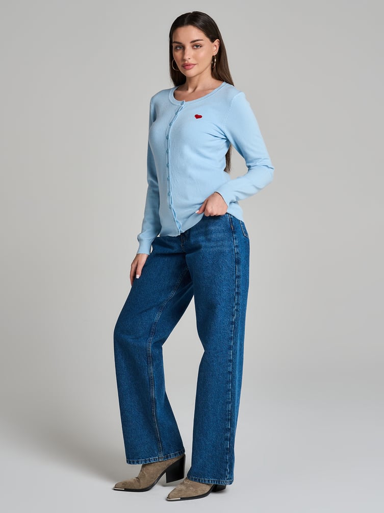 Кардиган на пуговицах с вышивкой