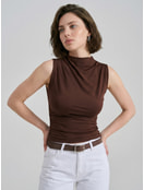 Топ с драпировкой на талии